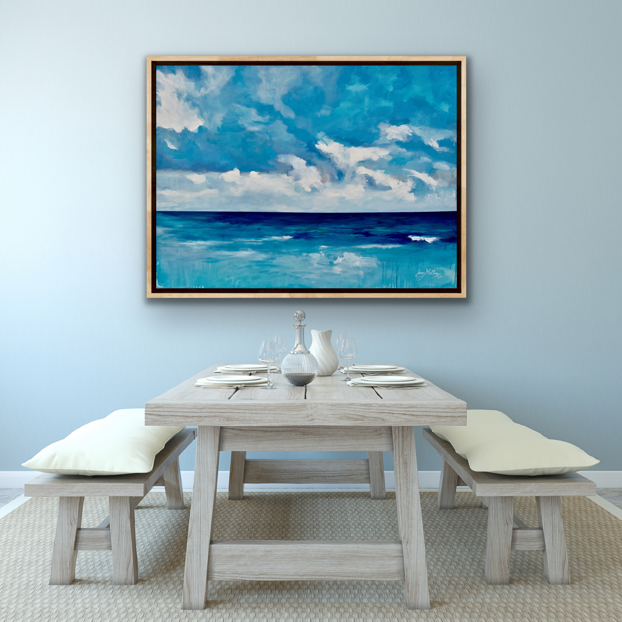 Blue Walk Print