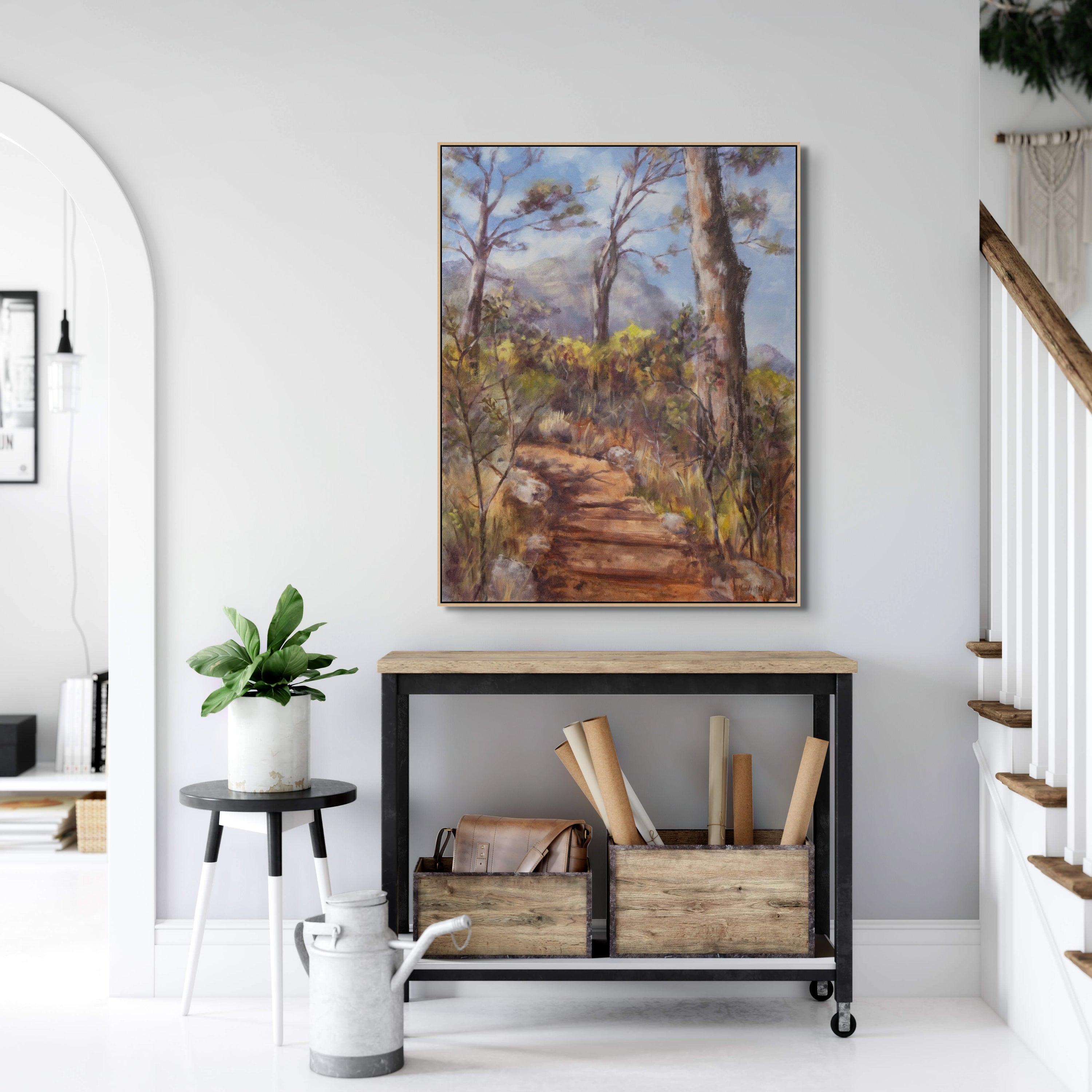 Old Stone Path & Pines In Kirstenbosch Print