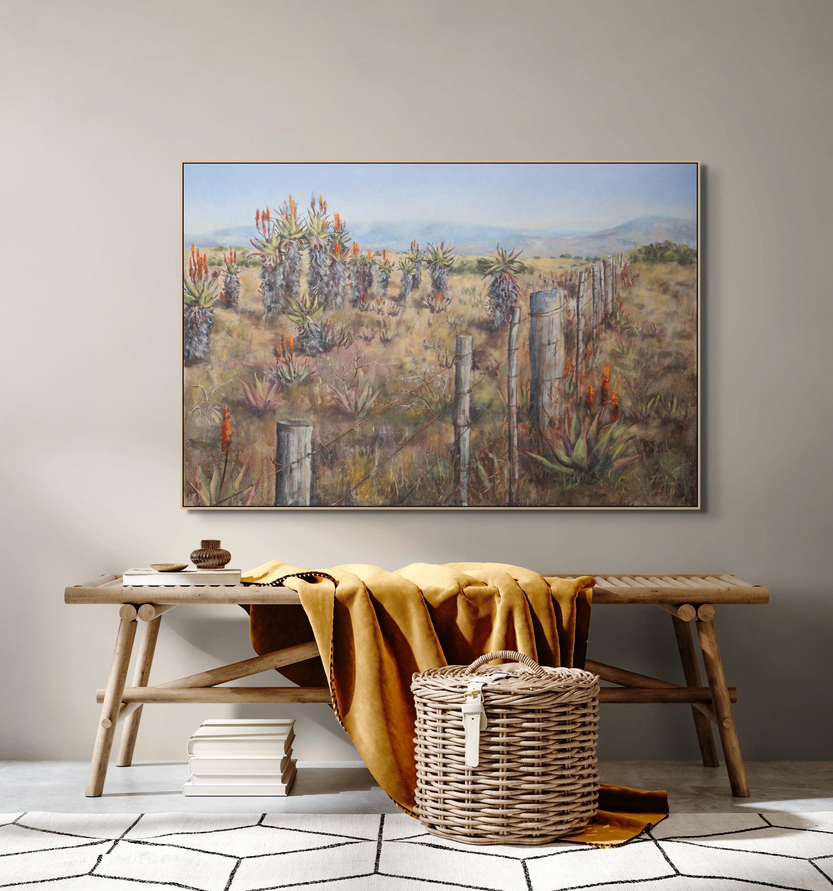 Aloes And Old Fence Print