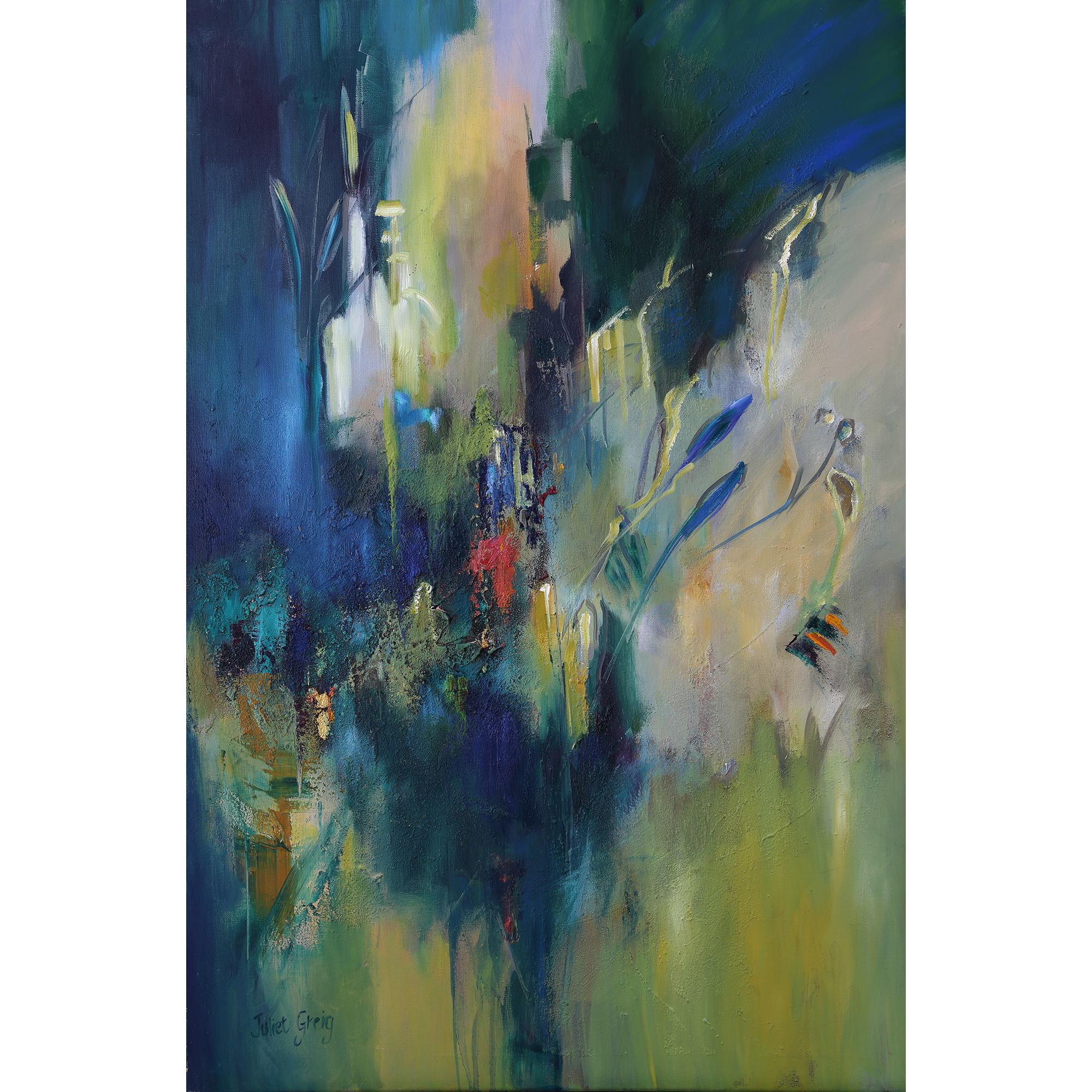 Aqua Abstract Print