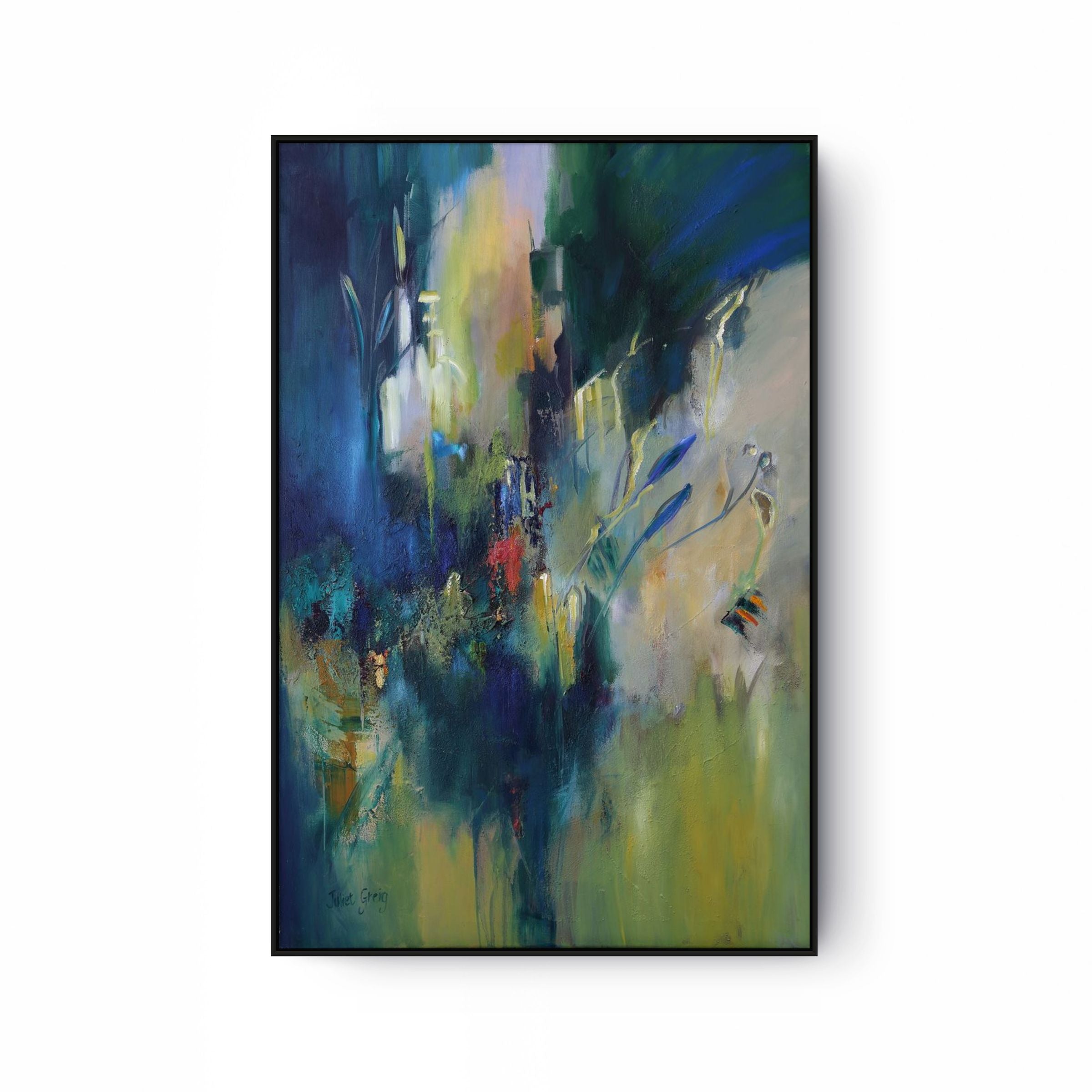 Aqua Abstract Print