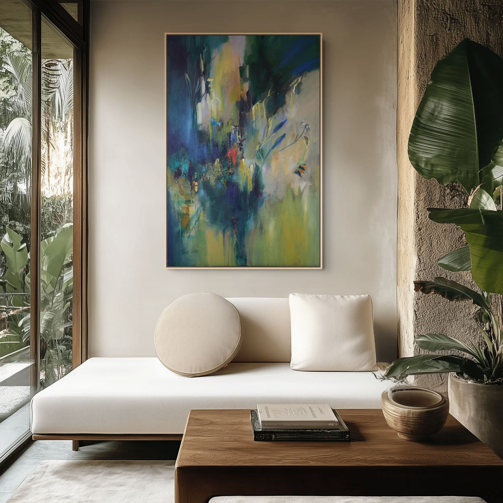 Aqua Abstract Print