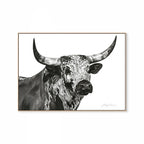 Nguni Bull Head (Landscape) Print