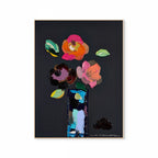 Palette Of Petals On Black III Print
