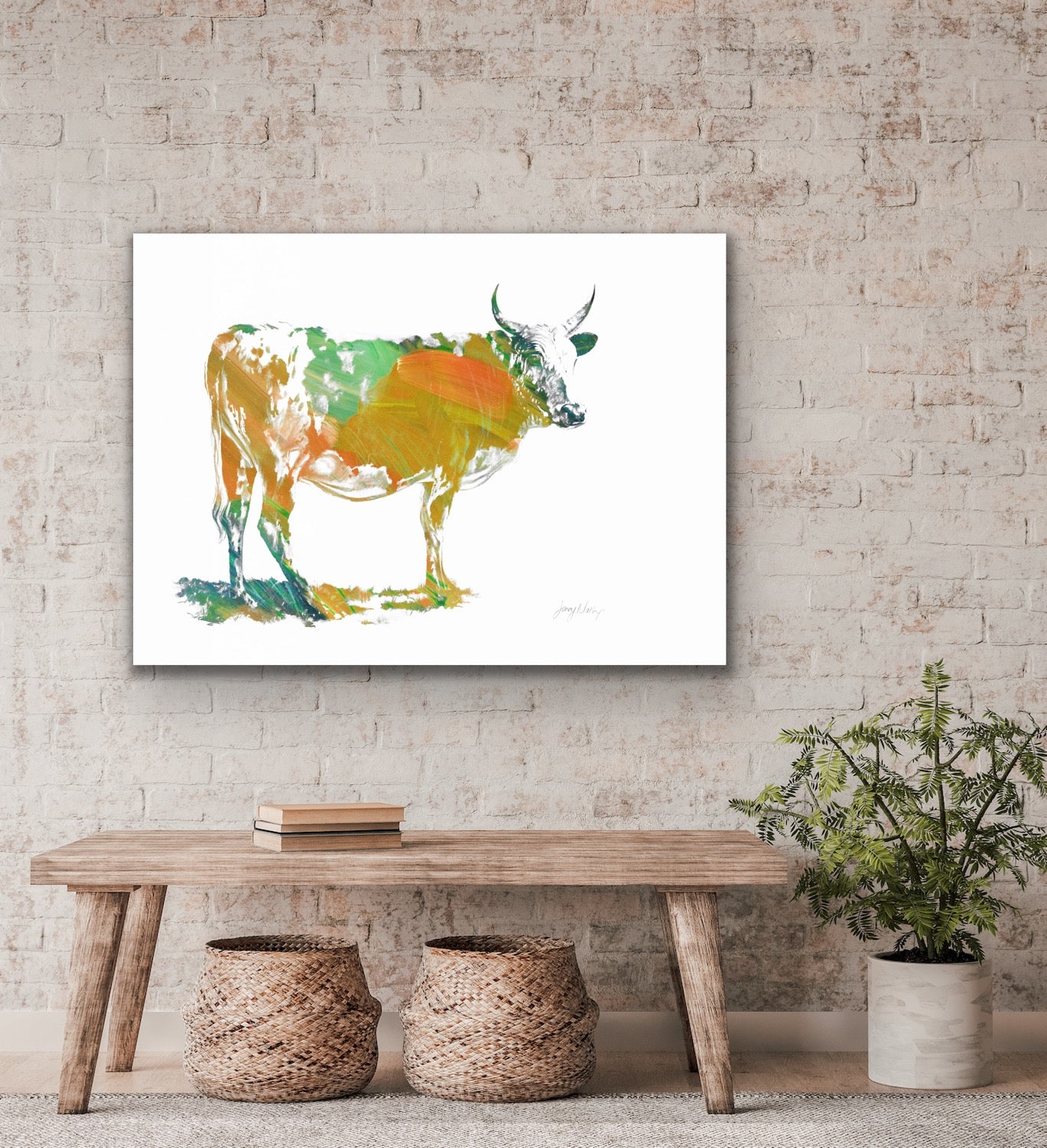 Nguni Orange Pop Print