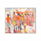Abstract Women Walking Away Print