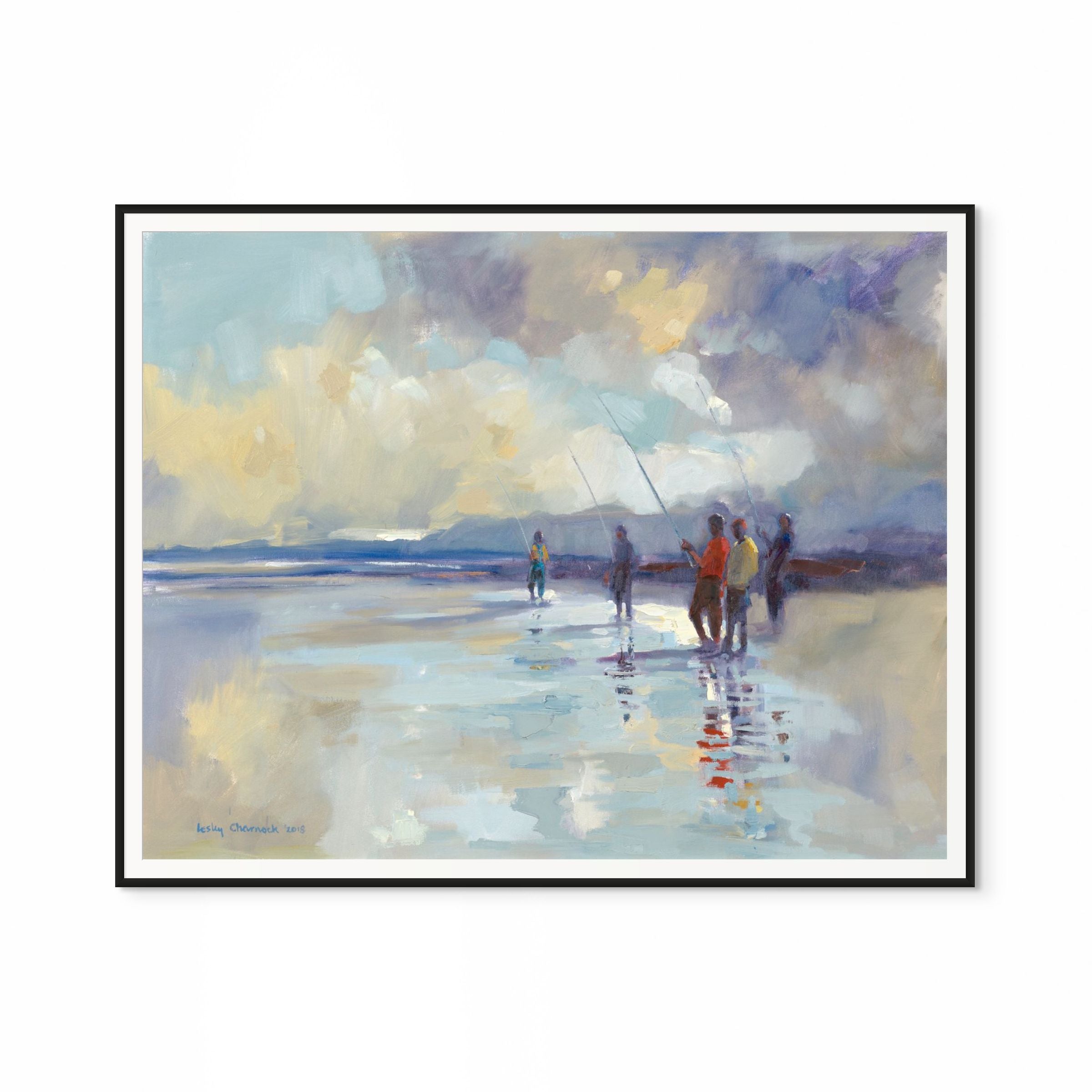 Beach Fishing Print