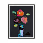 Palette Of Petals On Black III Print