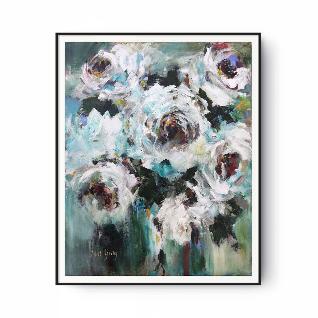 White Roses Print