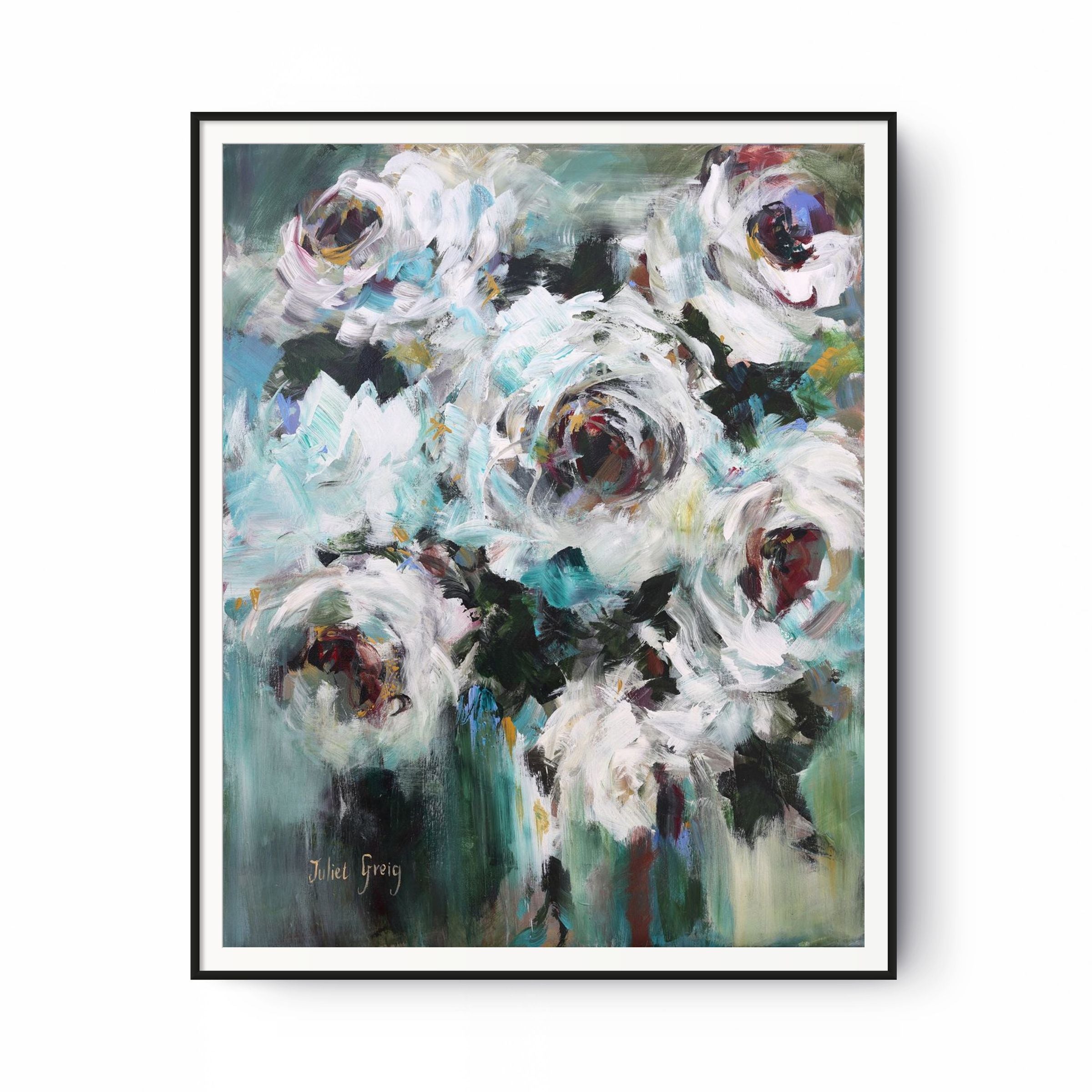 White Roses Print
