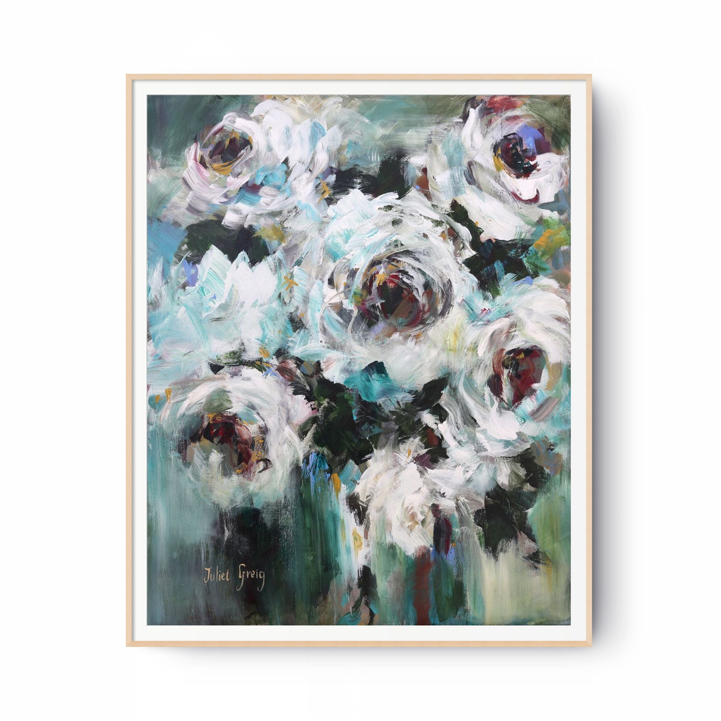 White Roses Print