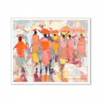 Abstract Women Walking Away Print