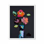 Palette Of Petals On Black III Print