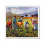 Sunshine Strawberry Pickers Print