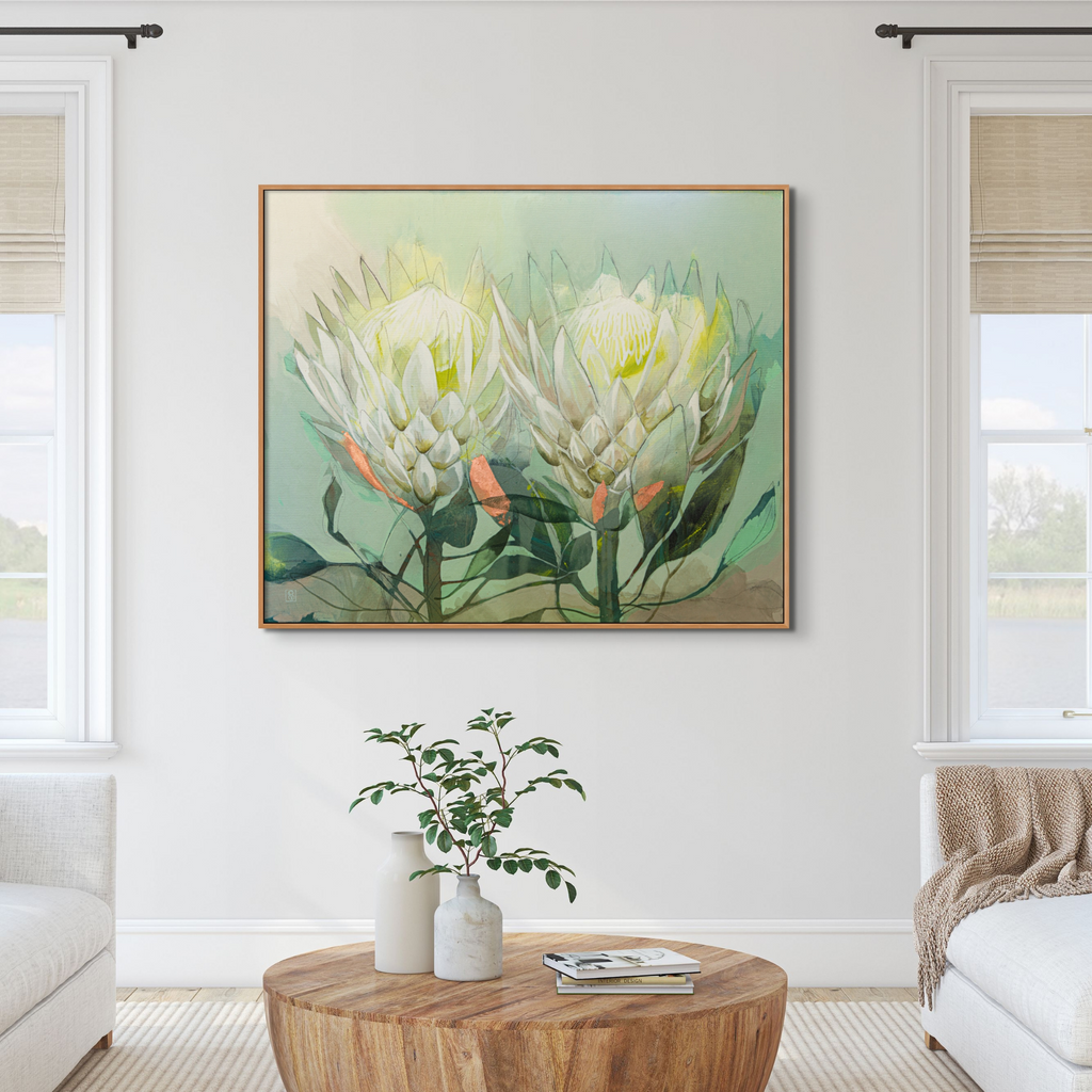 Protea Sisters Canvas Print on Wall - Vicky Sanders - Ruthanne Collection