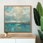 Red Beach House Canvas on Wall - Lesley Charnock - Ruthanne Collection