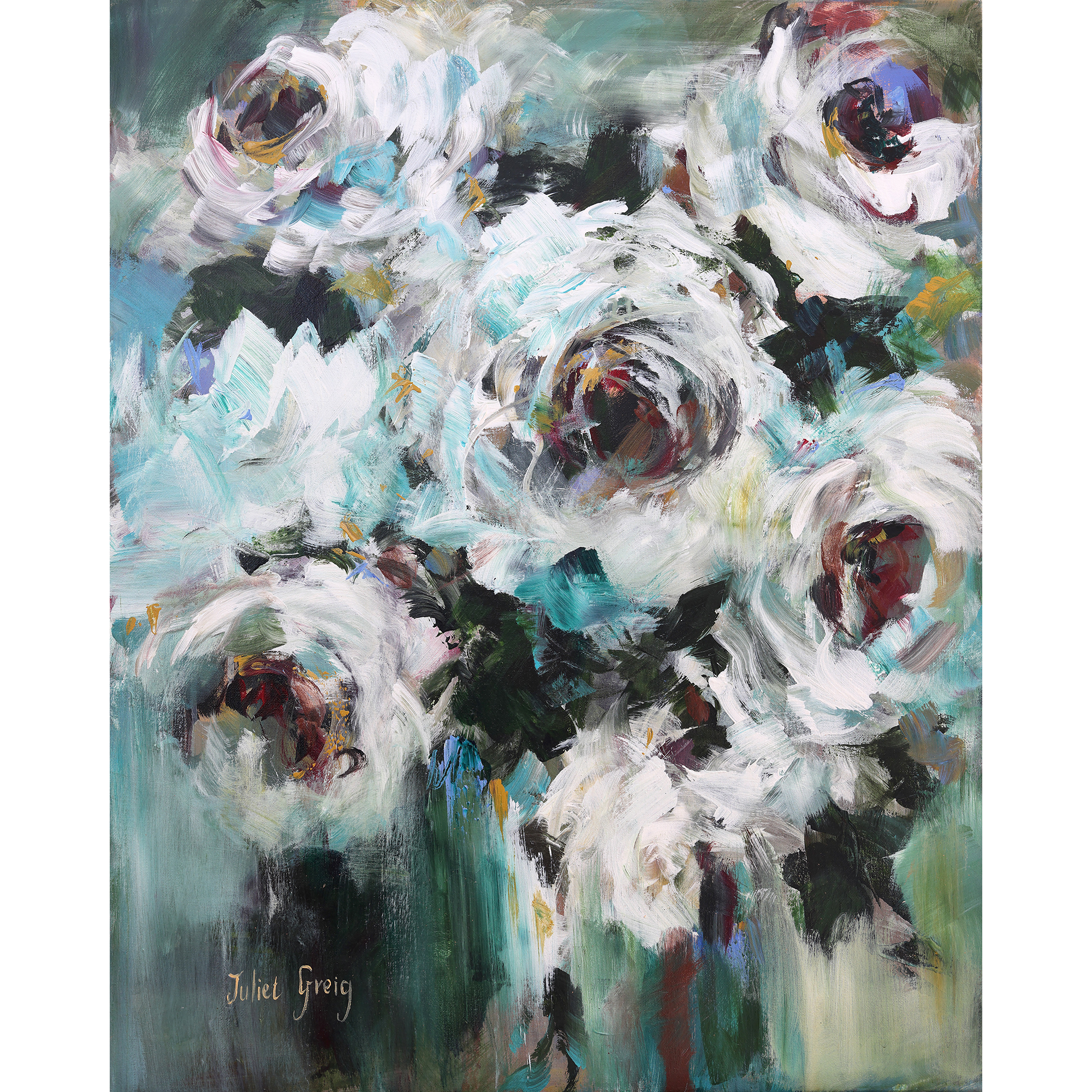White Roses Print