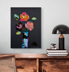 Palette Of Petals On Black III Print