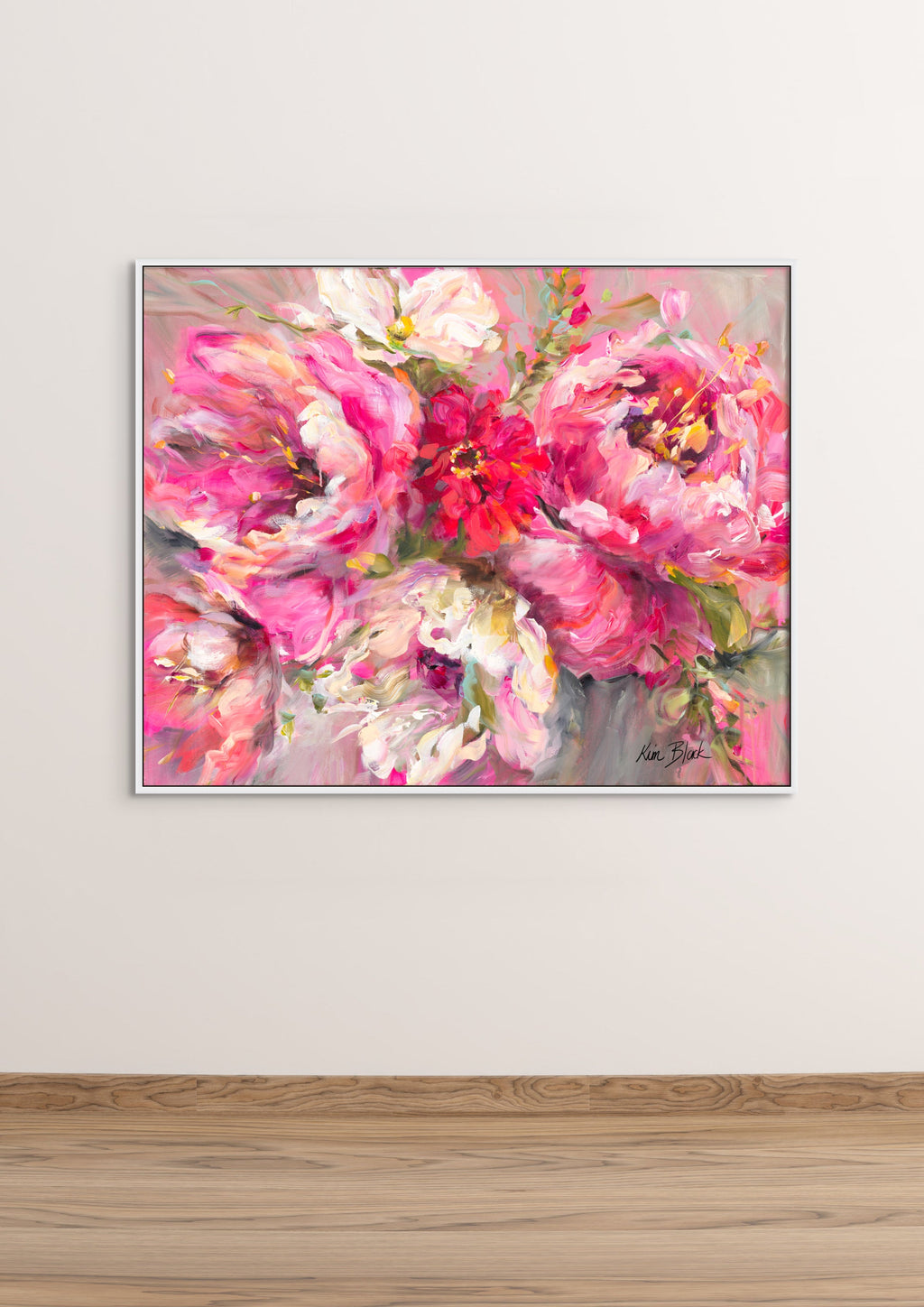Particularly Pink in White frame - Kim Black - Ruthanne Collection